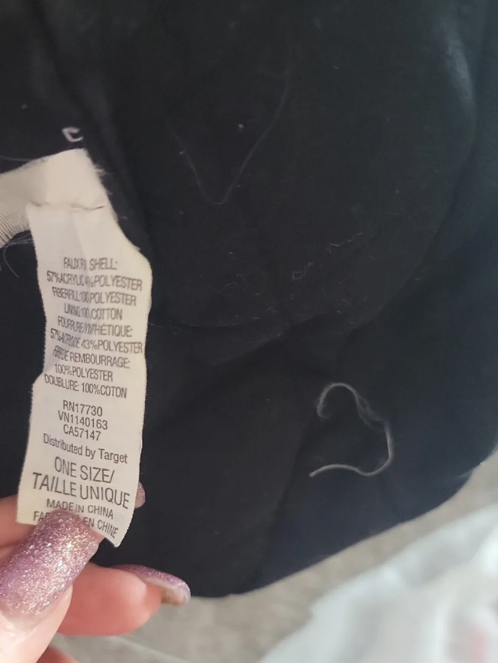 Target Black Faux Fur Hat